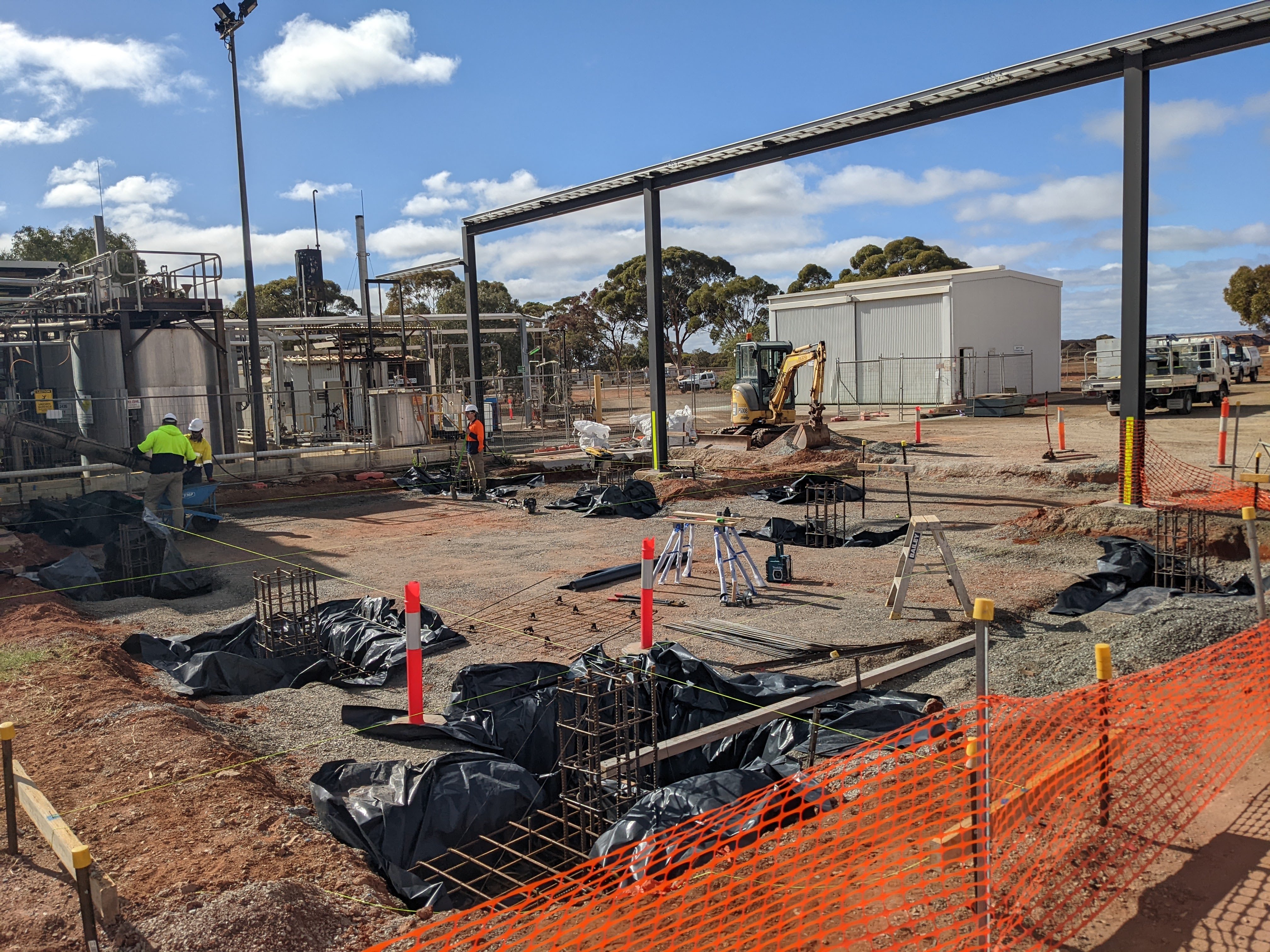 Large scale rebar formwork and civil construction at mine site by Phoenix Goldfields